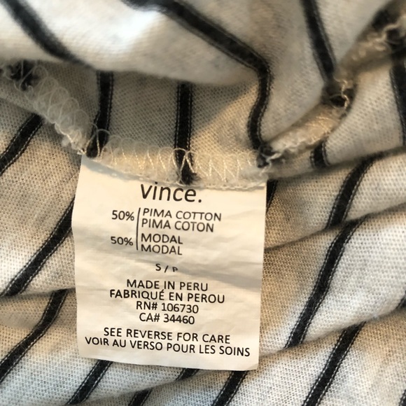 Vince Pencil Stripe Tee Shirt - Picture 5 of 5
